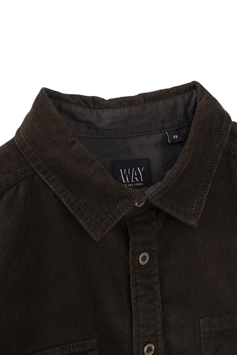 BOYS’ KHAKI NEEDLECORD SHIRT 3