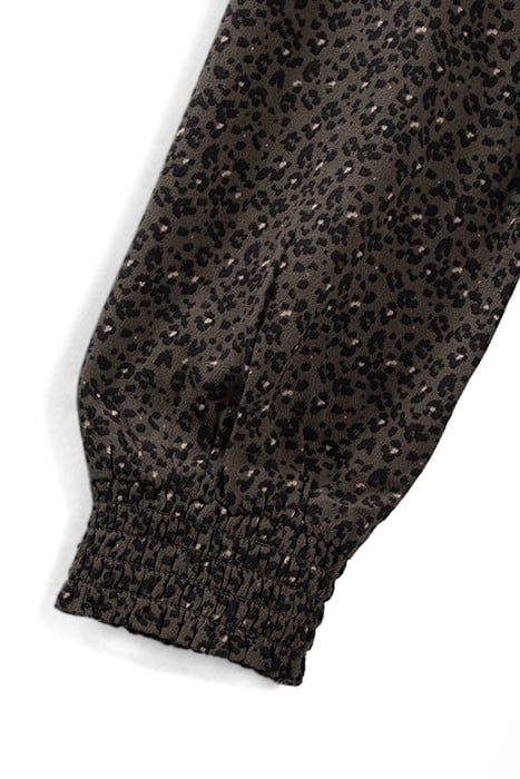 GIRLS’ KHAKI LEOPARD PRINT LENZING™ ECOVERO™ DRESS 5