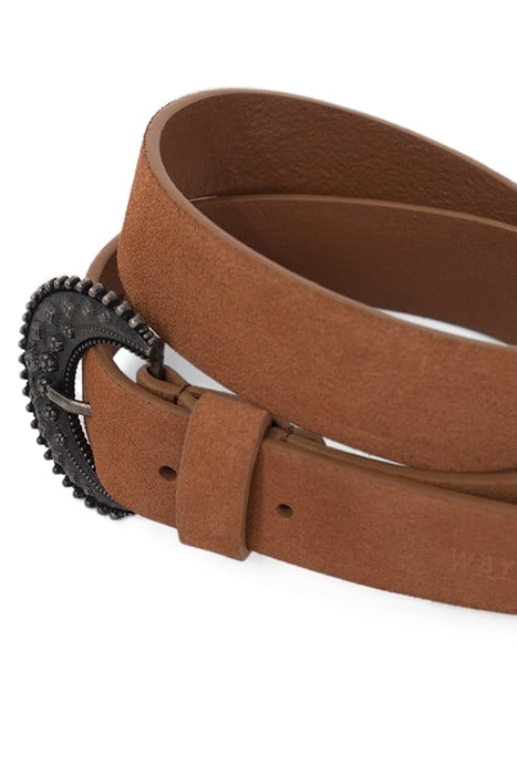 GIRLS’ CAMEL SUEDE BELT WITH DECORATIVE BUCKLE 4