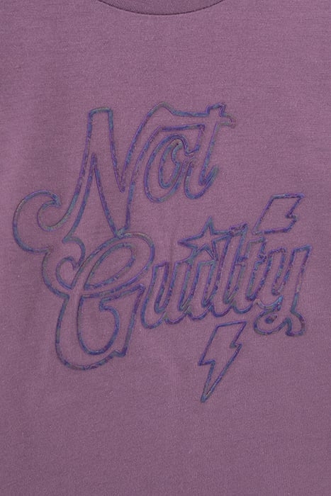 GIRLS’ PINK RUBBER SLOGAN ORGANIC COTTON T-SHIRT 4