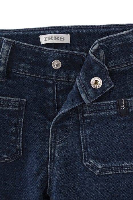 BABY GIRLS’ BLUE JEANS WITH FRINGED CUFFS AND SCARF BELT 5