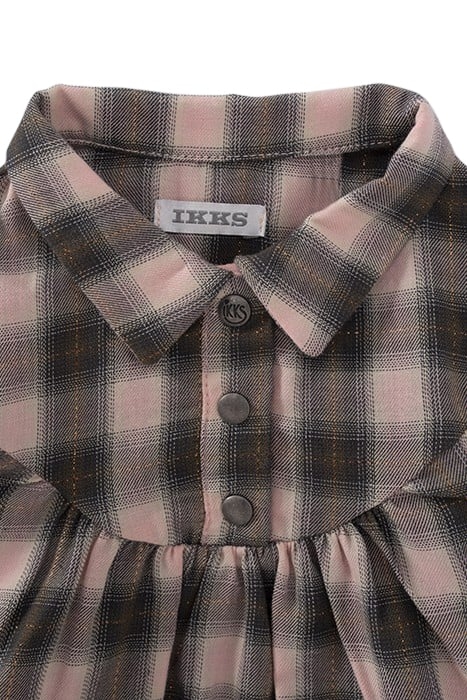 BABY GIRL’S GREY CHECK SHIRT-DRESS 3