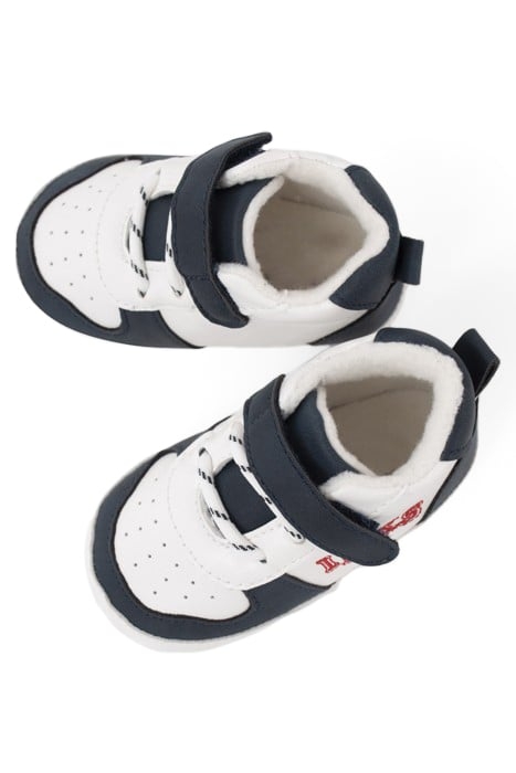 BABY BOYS’ NAVY AND WHITE VELCRO TRAINERS 3