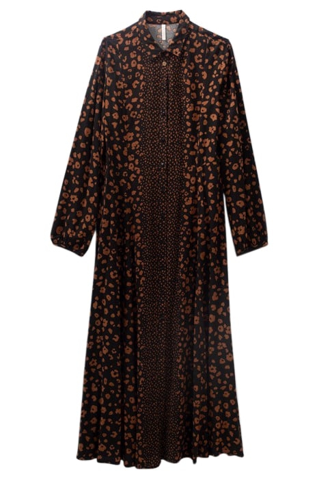 BLACK LEOPARD PRINT LONG DRESS 3
