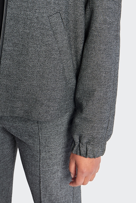 BLACK SEMI-PLAIN JACKET 5