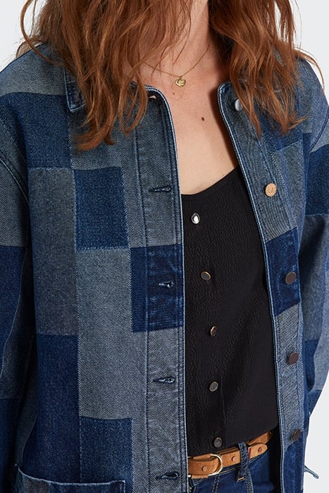 BLUE DENIM PATCHWORK-STYLE JACKET 6