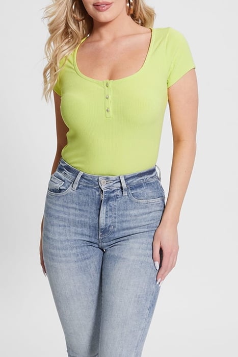 GUESS ECO SS KARLEE JEWEL BTN DUSTY KIWI 6