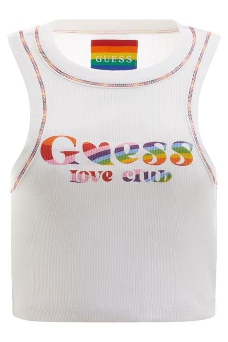 GUESS ECO SL GUESS LOVE CLUB T PURE WHITE 4