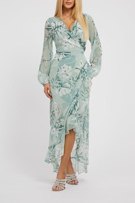 GUESS ECO NEW BAJA DRESS DUSTY FERN JUNGLE PR 1