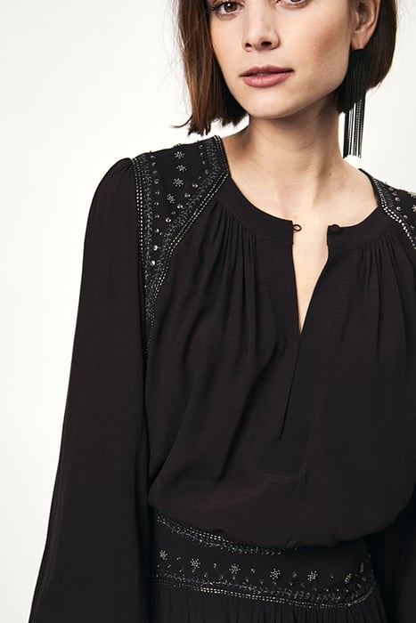 ZVI EMBELLISHED BLOUSE DARK GRAPE 5