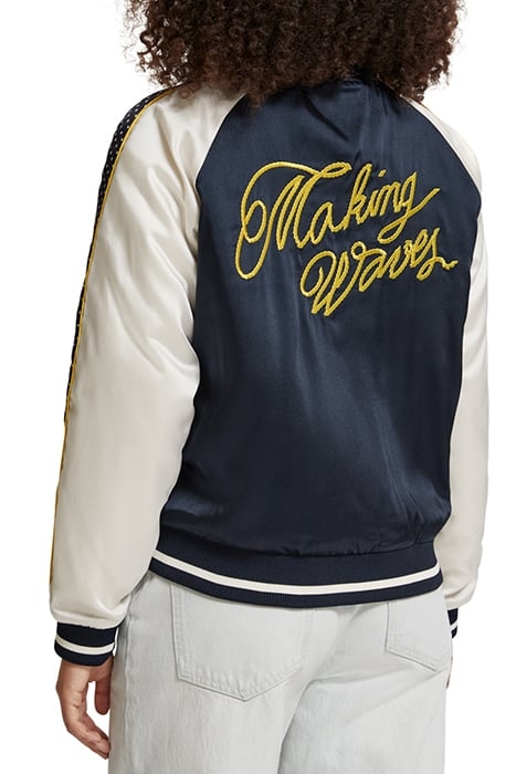 EMBROIDERED BOMBER WITH CONTRAST DETAIL NIGHT 2