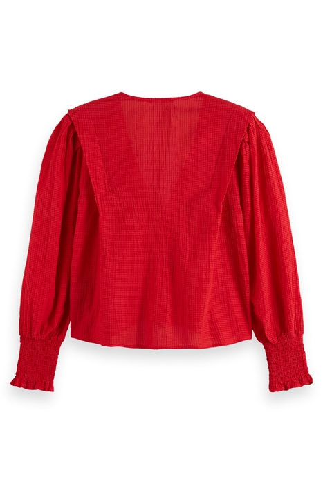 V-NECK TOP LIPSTICK RED 5