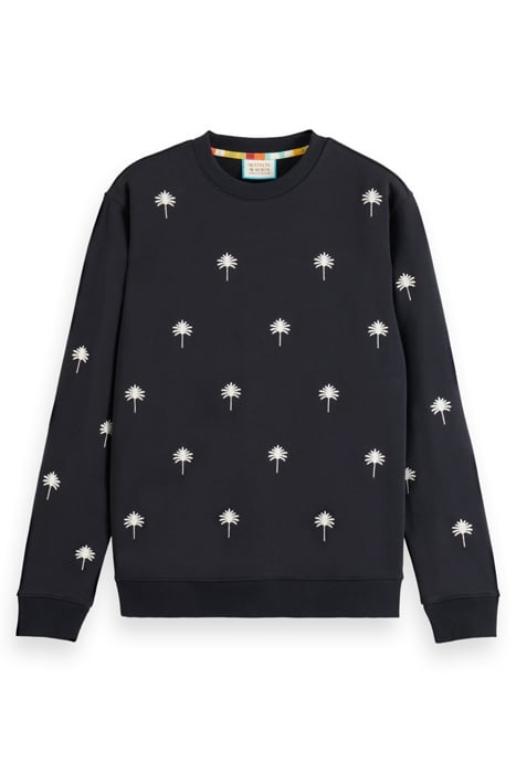ALL-OVER EMBROIDERY SWEATSHIRT BLACK 1