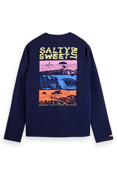 FRONT BACK ARTWORK LS T-SHIRT NAVY BLUE 2