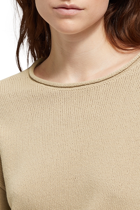 PULLOVER WITH ROLLED EDGES PEBBLE 6