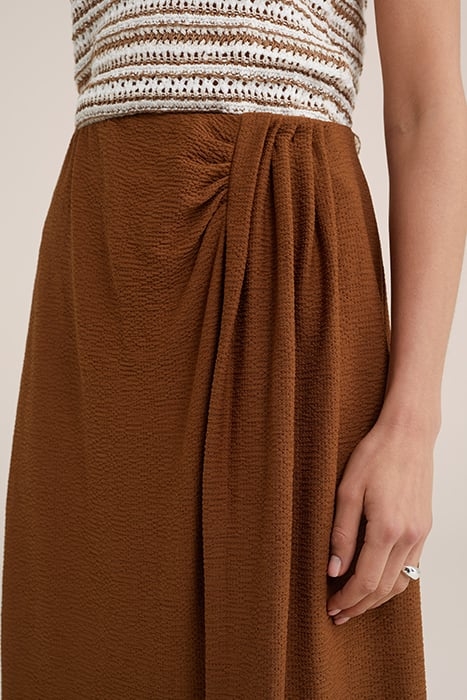 SKIRT MEDIUM LENGTH BROWN 5