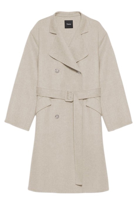 TRENCH COAT IN DOUBLE-FACE WOOL-CASHMERE OATMEAL 1