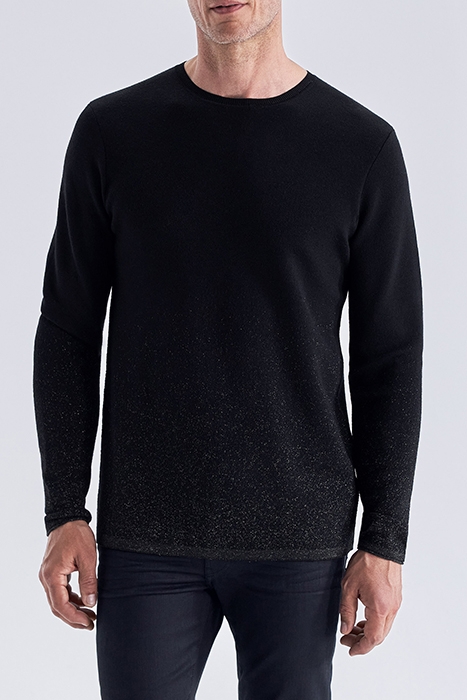 BLACK KNIT PURE EDITION SWEATER, GOLD LUREX BLACK 1