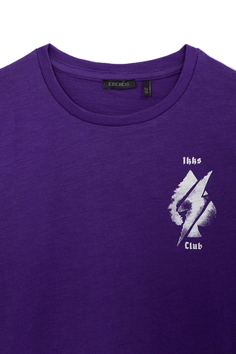 BOYS’ PURPLE T-SHIRT, ACE OF SPADES IMAGE FRONT AND BACK PUR 3