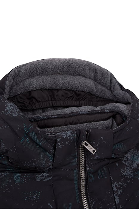 BOYS’ BLACK GRAPHIC PRINT PARKA BLACK 5