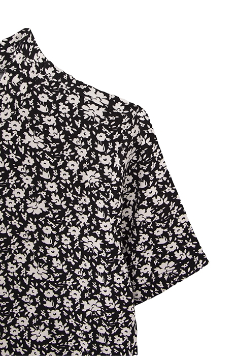 GIRLS’ BLACK FLORAL PRINT DRESS BLACK 4