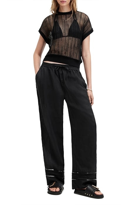 JADE LINEN TROUSER BLACK 2