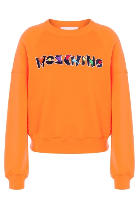 GEOMETRIC LOGO COTTON SWEATSHIRT ORANGE 3