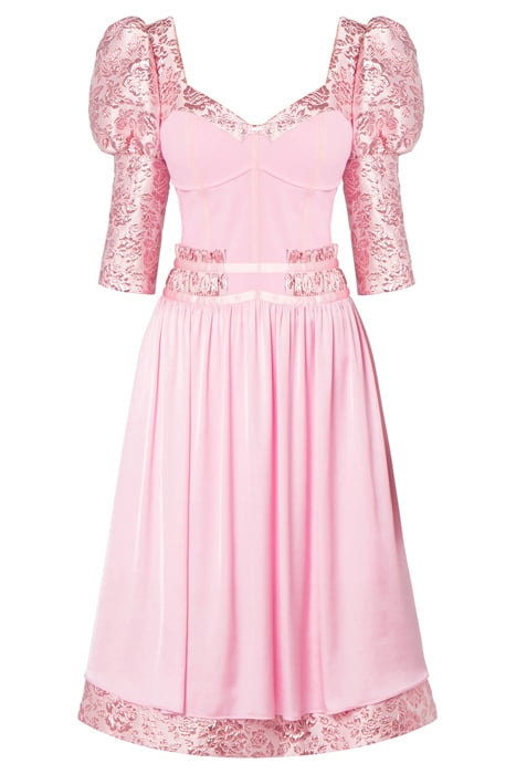 INSIDE OUT VISCOSE SATIN DRESS PINK 3