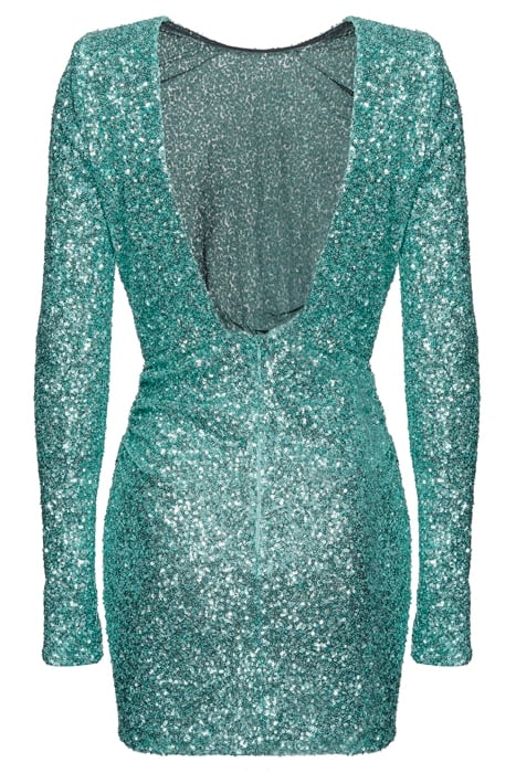 PALMAROLA ABITO FULL PAILLETTES ULTRAMARINE GREEN 5