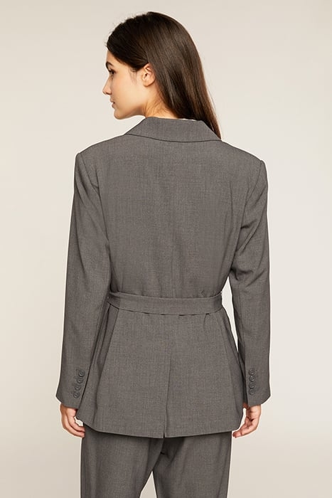 BLAZER WITH BELT GREY 2