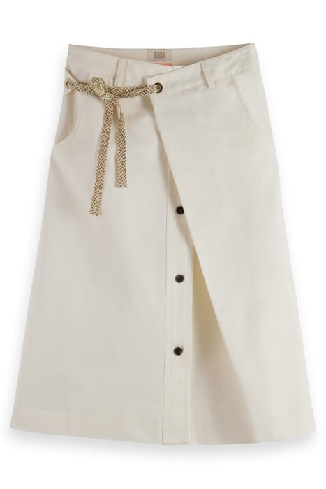 WRAP FRONT MIDI SKIRT SOFT ICE 1