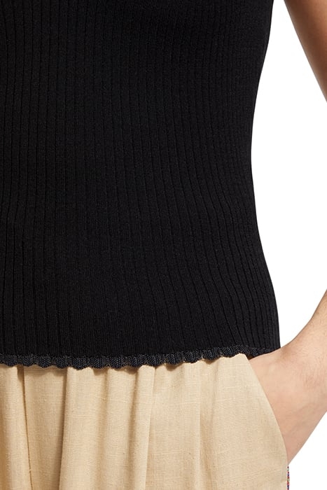 TIE BACK KNITTED TANK EVENING BLACK 7