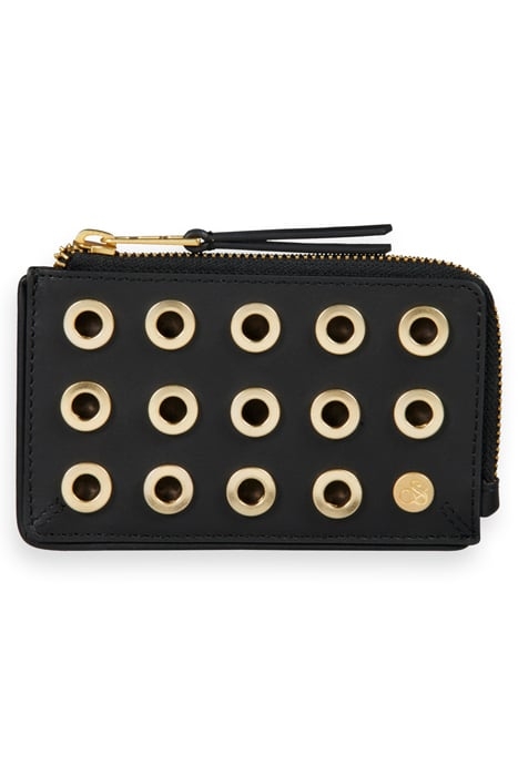 MULTI PURSE WALLET WITH EYELETS BLACK 1