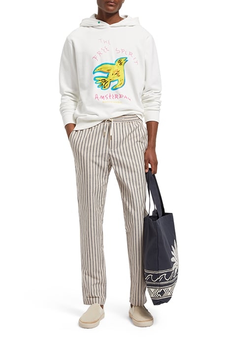 WARREN - STRAIGHT FIT YARN-DYE WHITE NAVY RED STRIPE 5