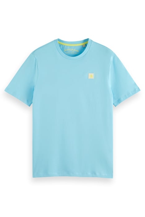 ESSENTIAL LOGO BADGE T-SHIRT WASHED NEON BLUE 1
