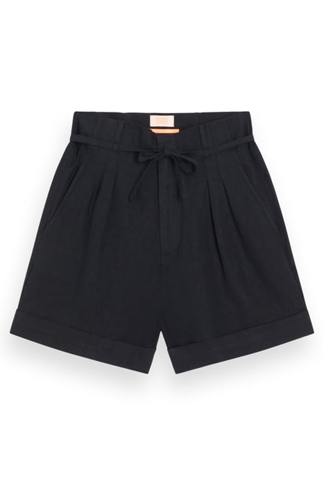 HIGH-RISE LINEN SHORT BLACK 3