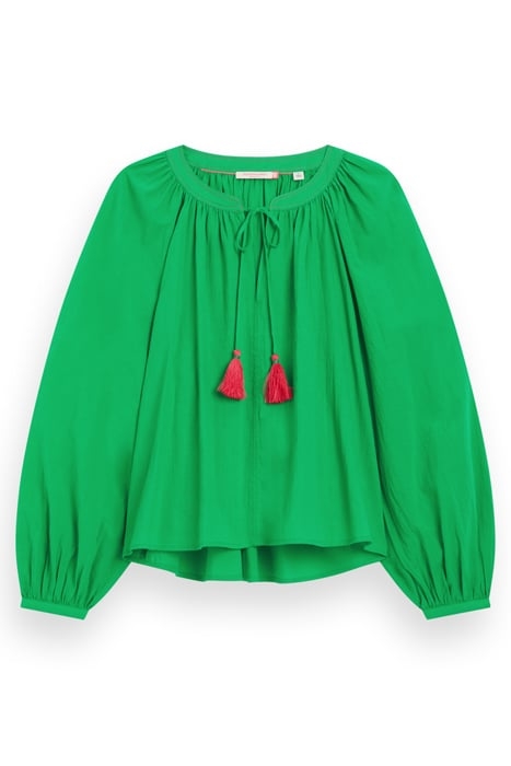 BALLOON SLEEVE TOP SCUBA GREEN 4