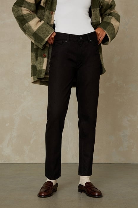 CAROLINE CROPPED ECO RECYCLED BLACK WORN 1