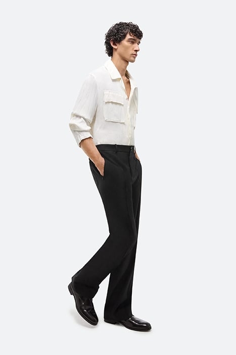 RELAXED TROUSER POLYESTER, VIRGIN WOOL, ELASTANE BLACK 4