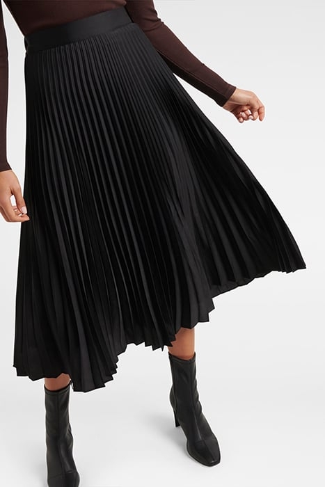 ESTER SATIN PLEATED SKIRT BLACK 6