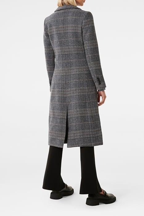 ARCHIE FITTED CHECK COAT GREY CHECK 2