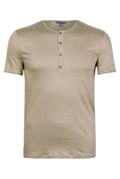 BLEECKER REGULAR FIT SS HENLEY WITH PICK DRIED SAGE 1