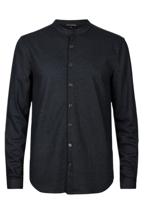 FULTON REGULAR FIT LS BAND SHIRT IN MELA MIDNIGHT 1