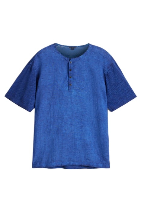 DYER REGULAR FIT SS HENLEY WITH WOVEN PA OFFICER BLUE 2