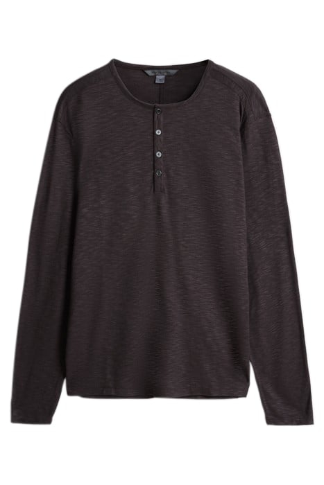 DANVILLE REGULAR FIT LS HENLEY WITH PLAC ESPRESSO 2