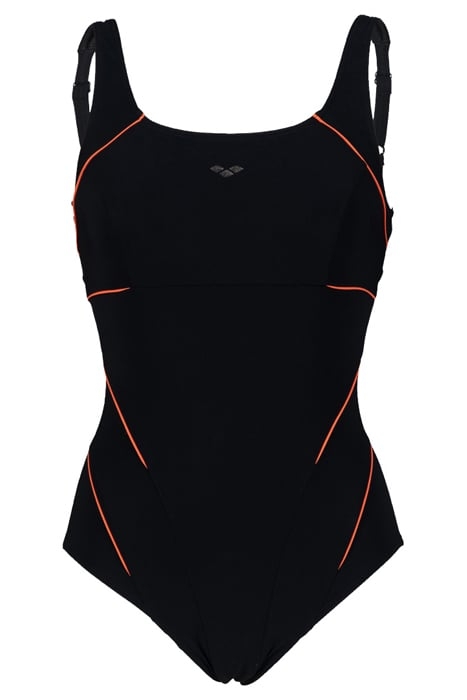 W JEWEL ONE PIECE BLACK-PEONIA RED 4