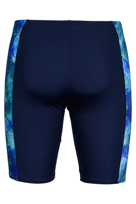 MEN'S SWIM JAMMER ALLOVER NAVY-NEON BLUE MULTI 5