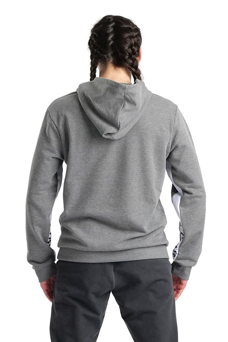 ARENA ICONS HOODED SWEAT SOLID DARKGREY MELANGE-WHITE-BLA 5