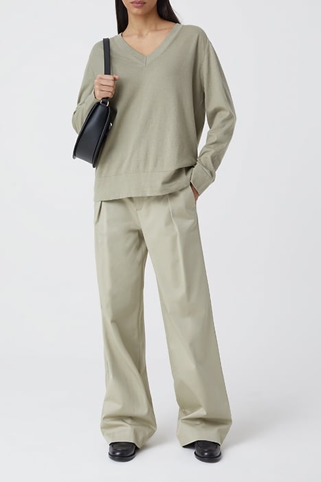 VNECK LONG SLEEVE GREY MARBLE 3