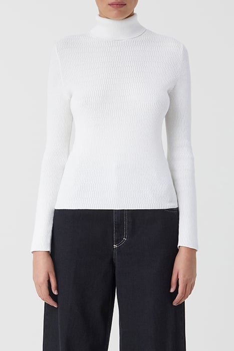 TURTLE NECK LONG SLEEVE IVORY 1
